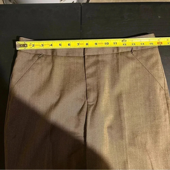 Barry Bricken bbzipper Bacall Trousers Pants Brown Wool Women's Size 8 Career - Picture 8 of 10